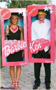 Ken & Barbie together again -- just not exactly how you remembered them...Hilarious Halloween couples costume via CostumeWorks.com